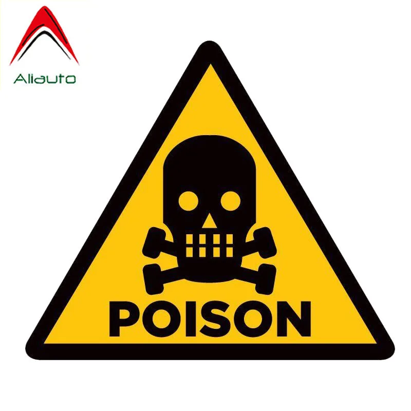 Забавная Автомобильная наклейка Aliauto предупреждающая с ядом черепом крышкой