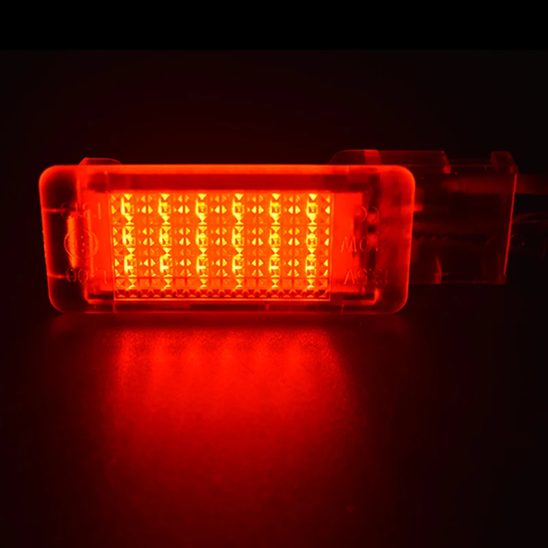 red lighting 2 шт. светодиодный осветительных приборов для ног светильник Чемодан отсек подсветки перчаточного ящика лампа для VW Golf 5/6/7 GTI Jetta Tiguan Passat B6 EOS Scirocco Sharan - Испускаемый цвет: red lighting