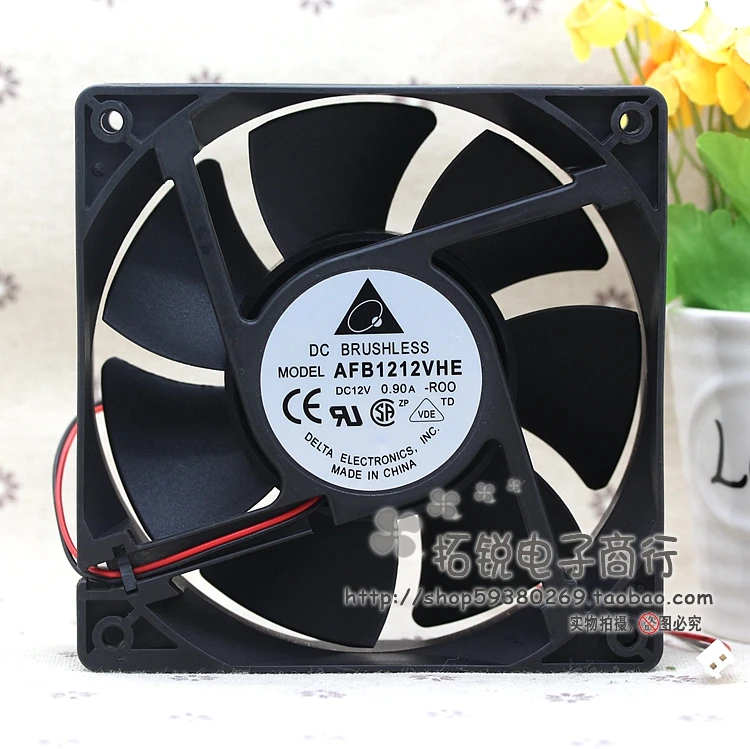 Оригинальный Delta Afb1212vhe 12038 0.9a 12 см PWM Максимальный расход воздуха двойной шаровой