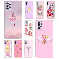 anime pink cardcaptor sakura case coque for samsung galaxy a52 a51 a71 a50 a12 a22 a32 a42 a72 a70 a21s a41 a40 a11 cover funda