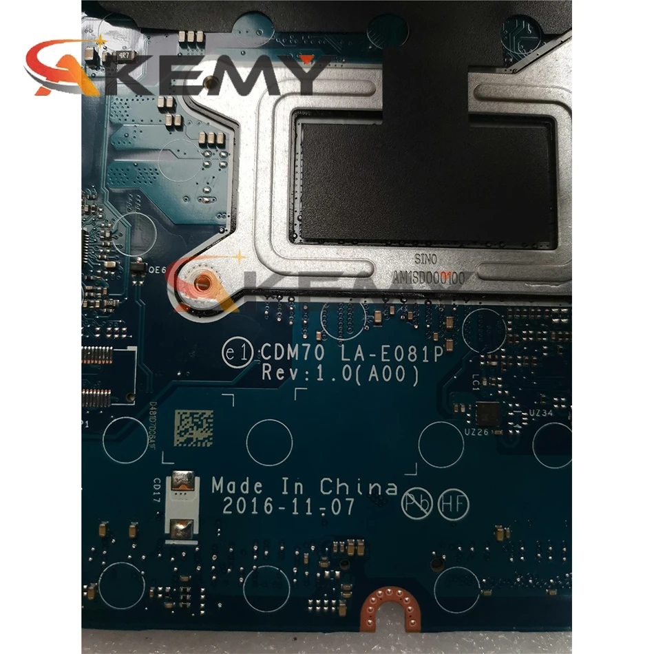 Akemy для Dell Latitude 5480 материнская плата портативного компьютера с SR2F0 I5-6300U Процессор