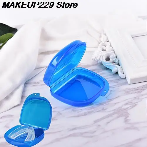 

Blue Dental Tray Box Orthodontic Retainer Plastic Partial Denture Storage Box Dental Tools Teeth Care Storage Case