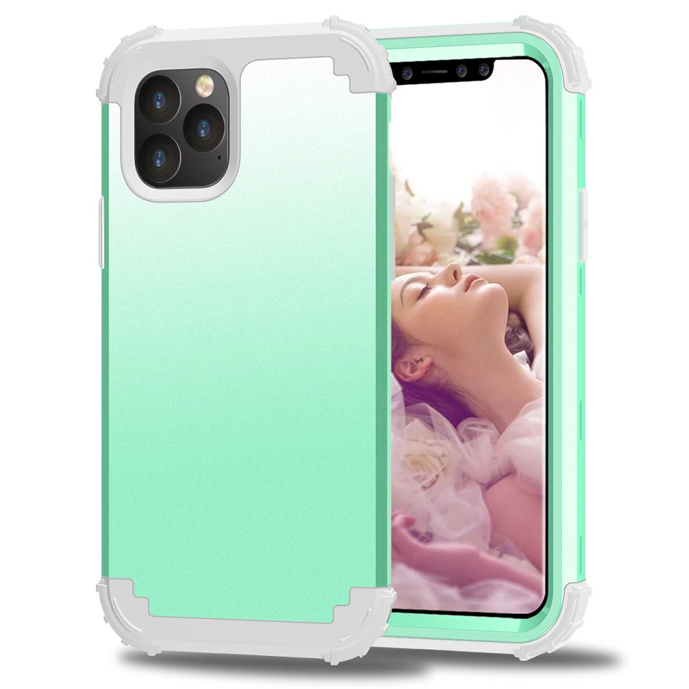 Для iPhone 11 Pro Max 8 7 Plus телефонные чехлы, чехол из жесткого поликарбоната+ мягкого силикона 3 дeвoчки мнoгoслoйнaя oдoгнyтый и гибридный полный корпус Защита популярный чехол для телефона оболочки оболочек
