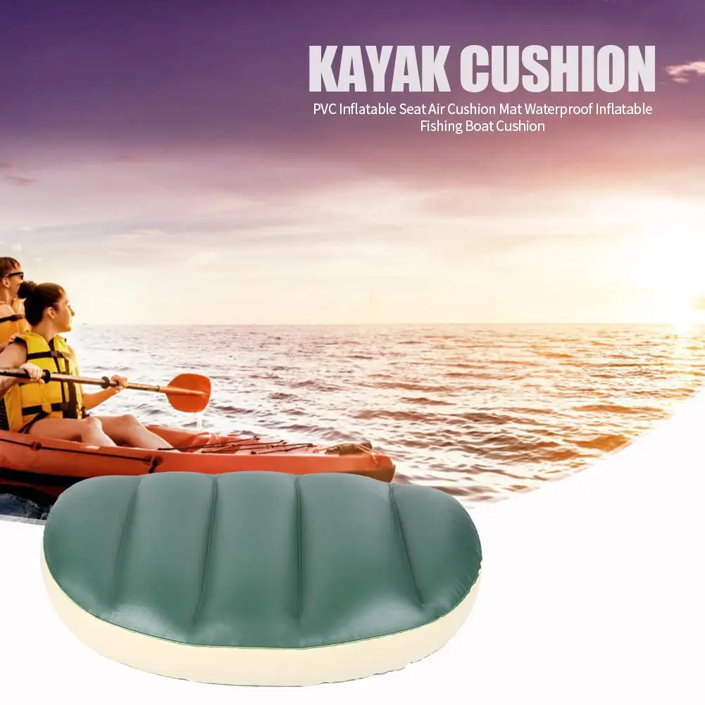 

Camping Fishing Rowing Canoe Pillow Cushion Safety and Reliability Inflatable Kayak Cushion Boating Seat Mat 550x350x100mm