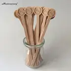 100 шт., деревянные мешалки для коктейлей, с инициалами
