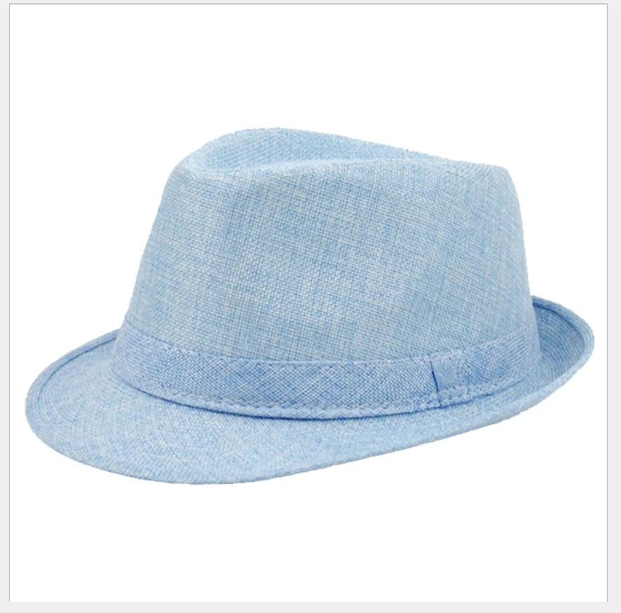 

Pure color sunscreen linen adult top hat jazz hat British top hat lovers sun hat manufacturer customized