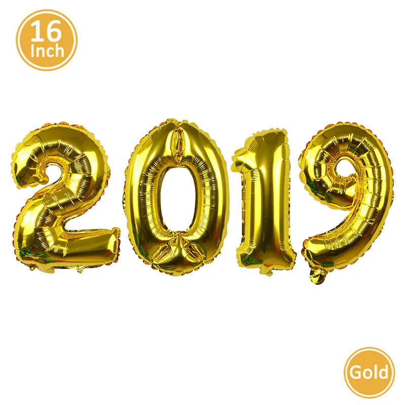 Gold 2019 Balloon Счастливый год фольгированные воздушные шарики с буквами и цифрами рождественские украшения для дома вечерние воздушные шары из розового золота новогодний декор - Цвет: Gold 2019 Balloon