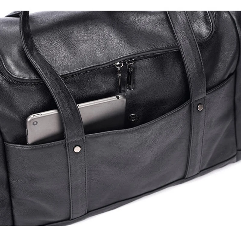 Travel Bag Hand Luggage Outdoor Sport Waterproof Leather Weekend Handbag Multifunction Fitness Duffel Bag Shoes Pocket XA227C