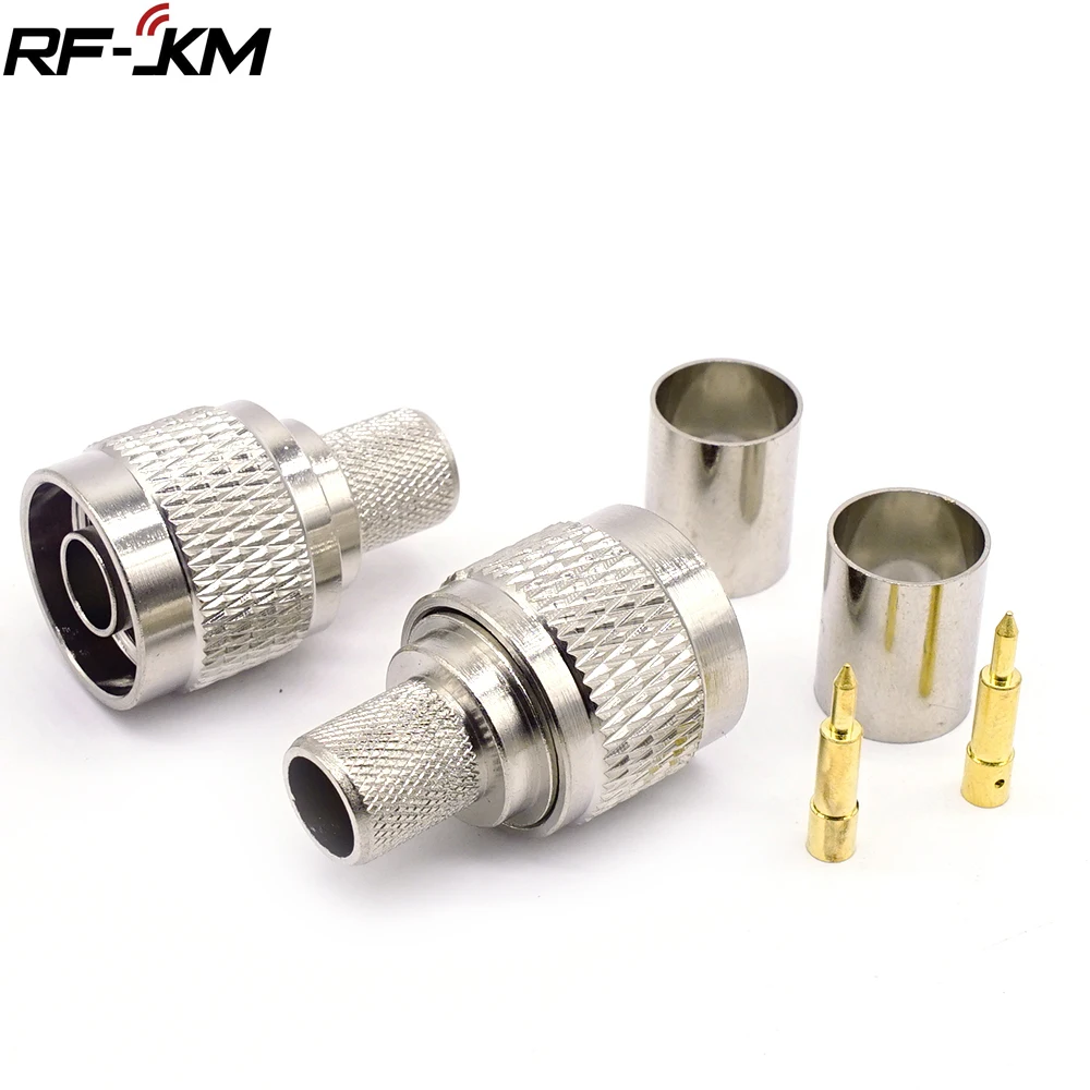 2 шт. N штекер обжимной разъем для RG8 RG213 RG214 LMR400 7D FB кабель RF адаптер