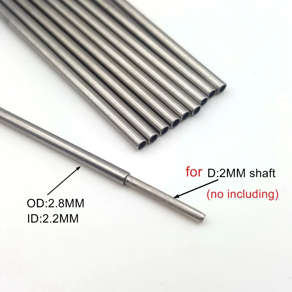 10 шт. 50 мм/100 мм OD2.8MM ID2.2MM полая круглая стальная труба модельная ось для DIY МОДЕЛИ