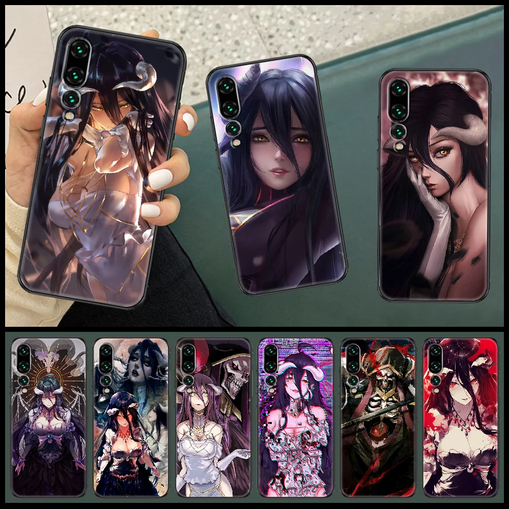 Чехол для телефона Overlord albedo Huawei P Mate P10 P20 P30 P40 10 20 Smart Z Pro Lite 2019 черный силиконовый