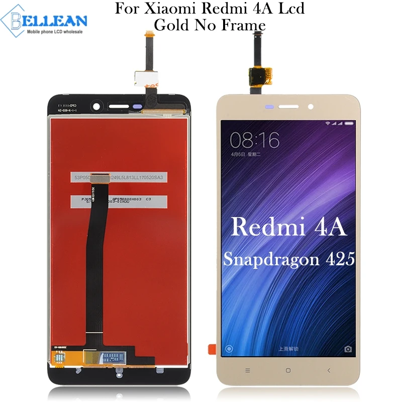 Dinamico 5,0 дюймов 4A дисплей для Xiaomi Redmi 4A ЖК-панель с сенсорным экраном стекло дигитайзер в сборе с рамкой с инструментами - Цвет: Gold No Frame