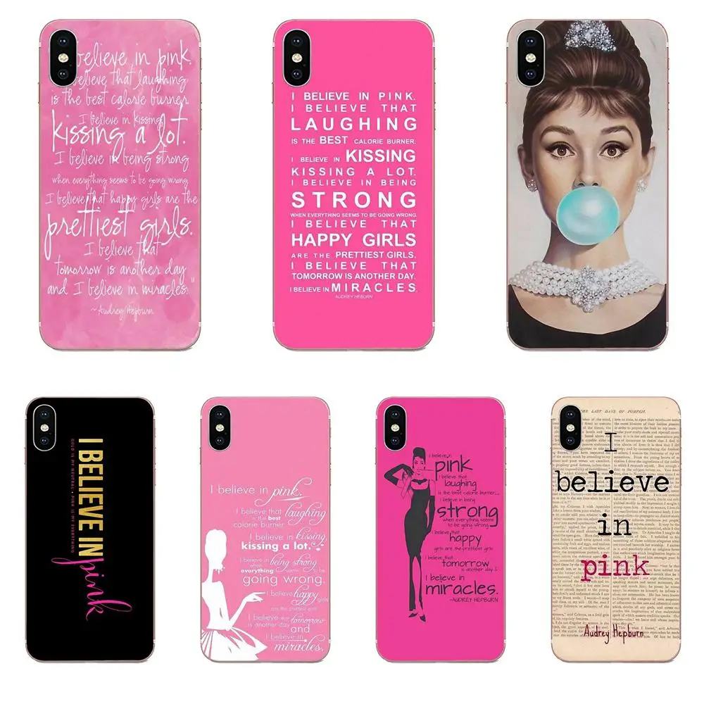 Одри Хепберн I Believe In Pink новинка для Motorola G G2 G3 G4 G5 G6 G7 Plus Xiaomi Redmi Note 8 8A 8T 10 K30 5G Pro |