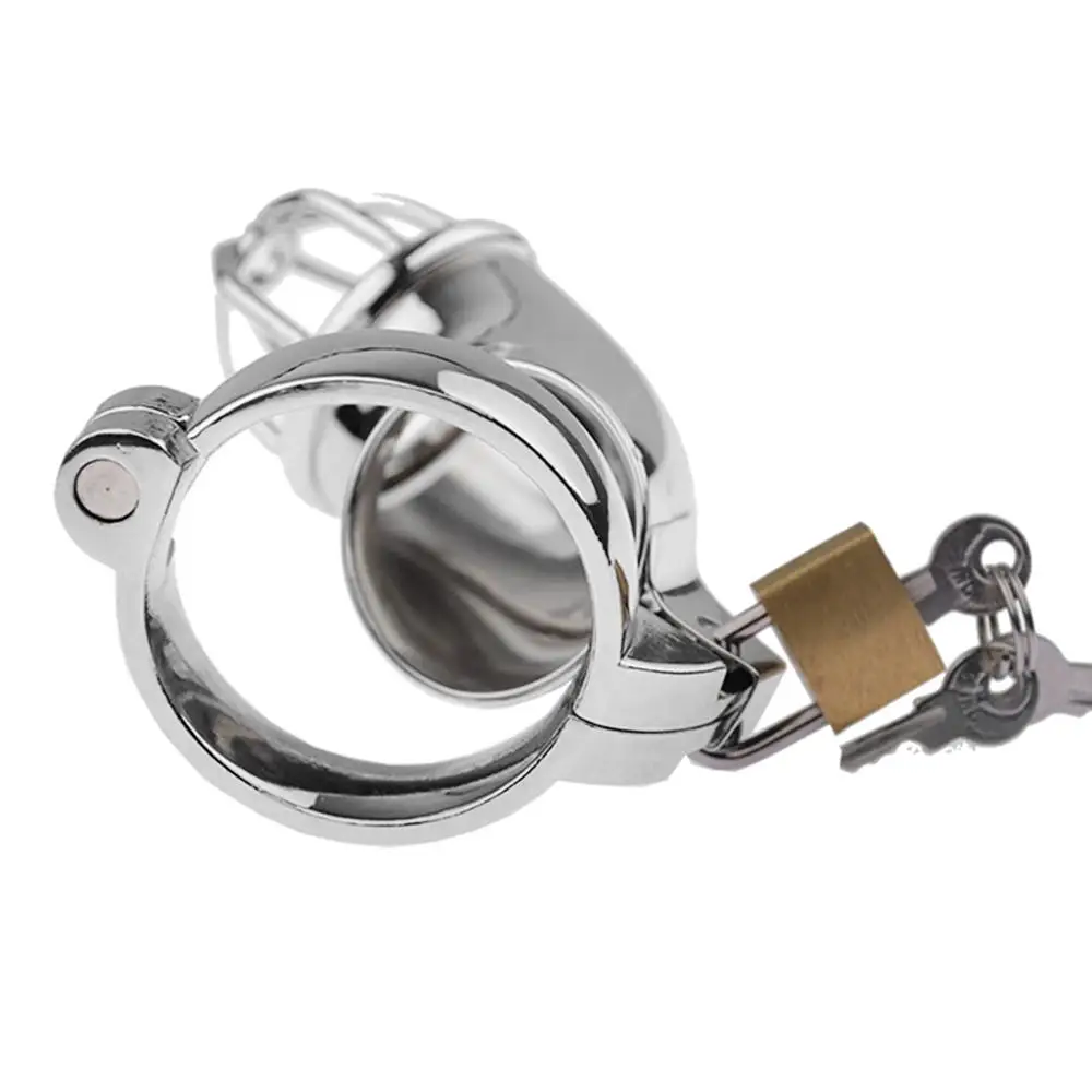 Prastical мужской замок из нержавеющей стали Пояс верности кольцо петуха клетка