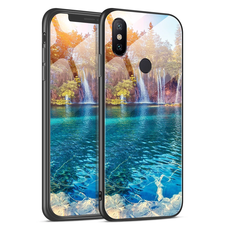 H121 Чехол из закаленного стекла для Xiao mi A1 A2 A2Lite Edge Cover для Xiaomi mi 6 6X для задней крышки, Твердый чехол с полной защитой звездного цвета - Цвет: H121