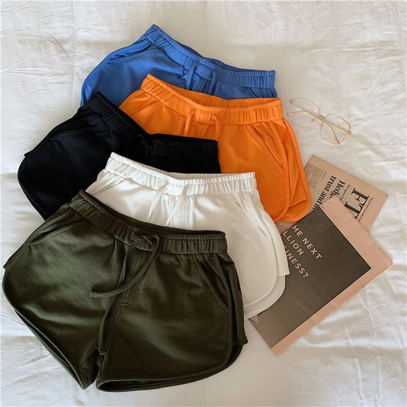 

High Waist Cotton Women Sports Shorts New Female Workout Fitness Running Sport Short Women Quick Dry Sportswear Shorts