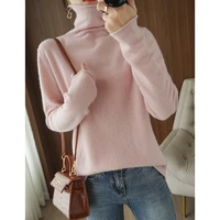 22 years early spring basic cashmere sweater pile collar 100 pure wool versatile sweater elegant knitted skin friendly pullover