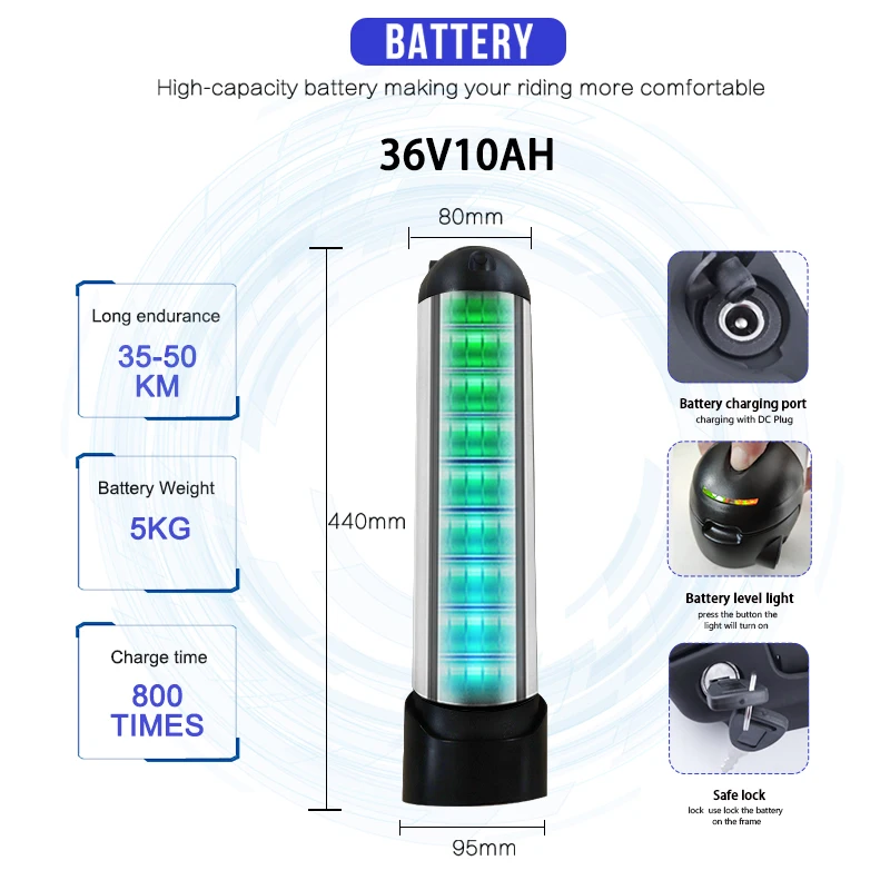EU Stock 350W Bottle комплект для переоборудования электрического велосипеда 36V 10Ah Kettle