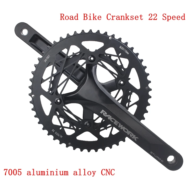 

Полые звездочки для шоссейного велосипеда RACEWORK, 22 скорости, 170 BCD, мм, 50-34 Т, 53-39 т