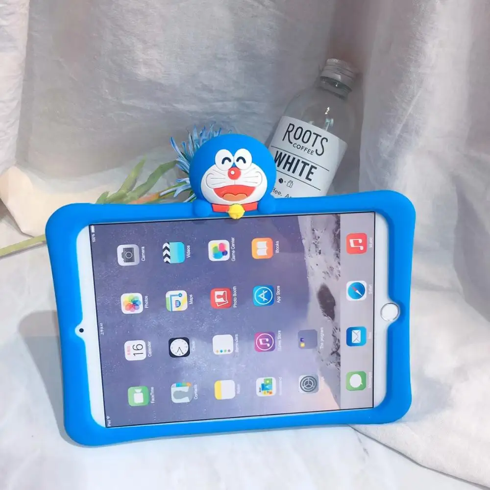 Мультяшный детский силиконовый чехол для IPad 7-го поколения для IPad 10,2, мягкая задняя крышка для нового IPad 10,2, чехол для планшета+ ручка - Цвет: blue