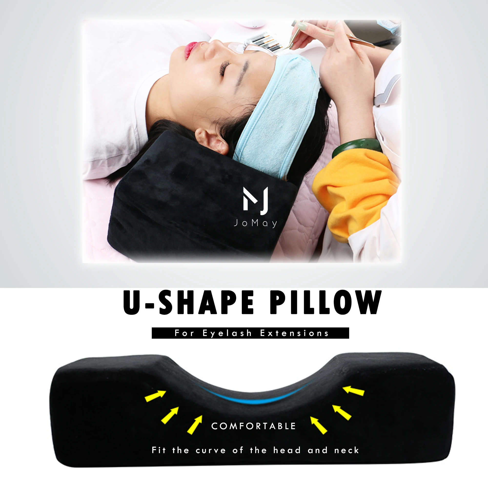 

Lash Pillow with Acrylic Eyelash Extension Pillows Shelf Stand Soft Grafting Eyelashes Makeup Organizer Headrest Neck Support