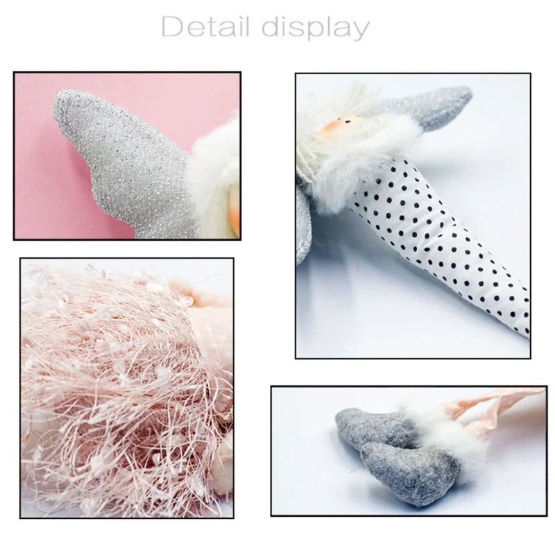 Рождественские куклы Ангелы с украшения крыльями волновой точки юбка бахромой