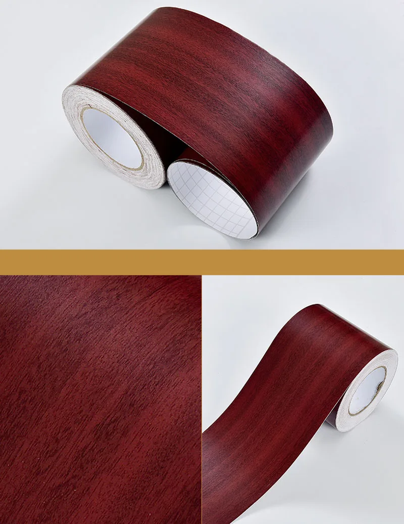 Wood WL DIY самоклеящаяся напольная контактная бумага деревянный стиль окантовочная линия наклейка Водонепроницаемая виниловая линия талии настенная бумага домашний декор - Цвет: Wood WL