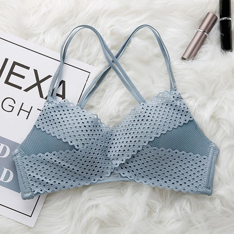 Женский бесшовный бюстгальтер CHRLEISURE милый кружевной без косточек с чашками пуш