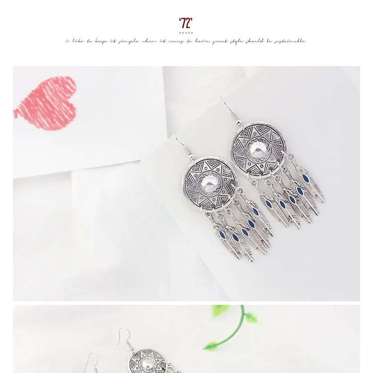 

Indian Jhumka Jewelry Vintage Silver Color Tassel Earring Boho Antique Ethnic Drop Hanging Earrings For Women Pendientes