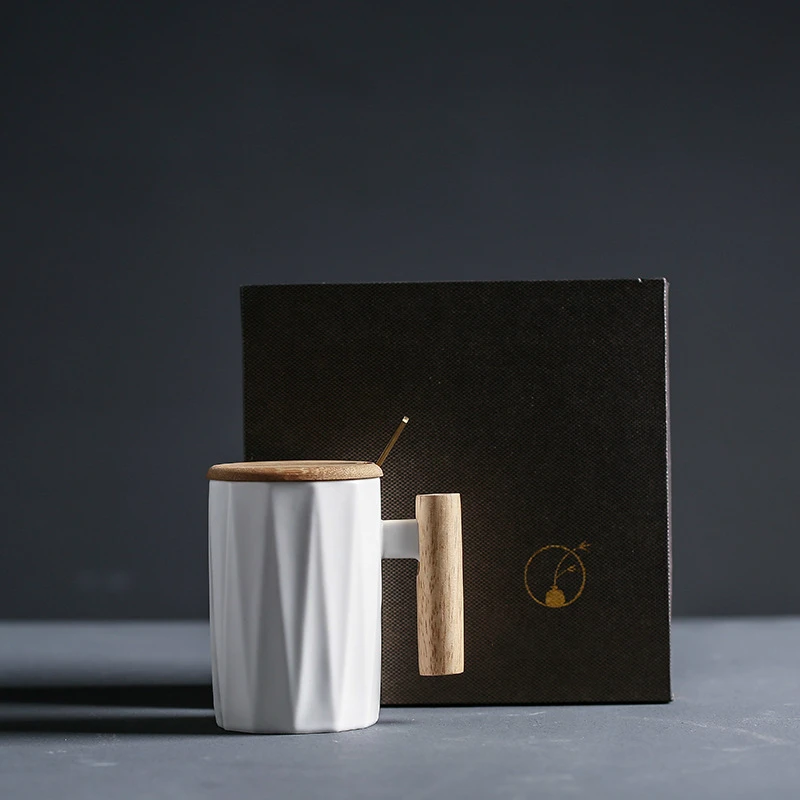 Подарочная коробка керамическая черно-белая кружка в стиле ретро чашка для кофе