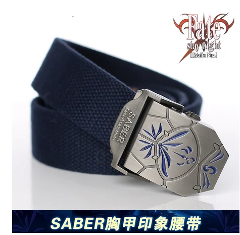 

Anime Fate/stay night Arutoria Pendoragon Canvas Cotton Belt Waistband Men Women Student Fashion Japanese Casual Belt Cosplay