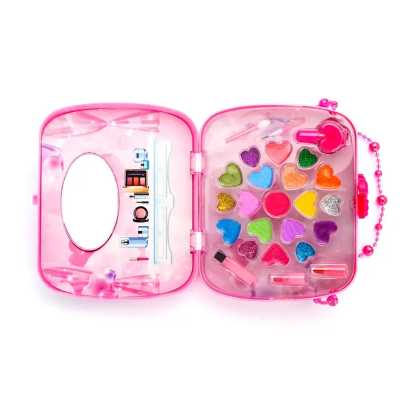 

1 Set Children Pretend Makeup Game Toys Hair Dryer Lipstick Girl Play House Makeup Handbag Toy Simulation Drama Props Kids Gifts