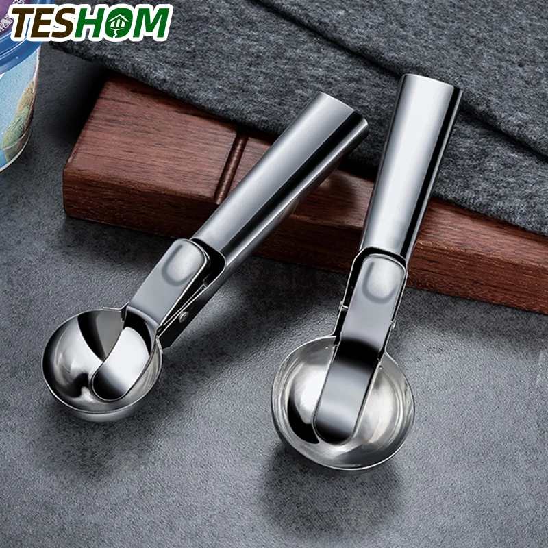 

Ice Cream Scoops Stacks Stainless Steel Ice Cream Digger Non-Stick Fruit Ice Ball Maker Watermelon Baller Spoon Kitchen Tools