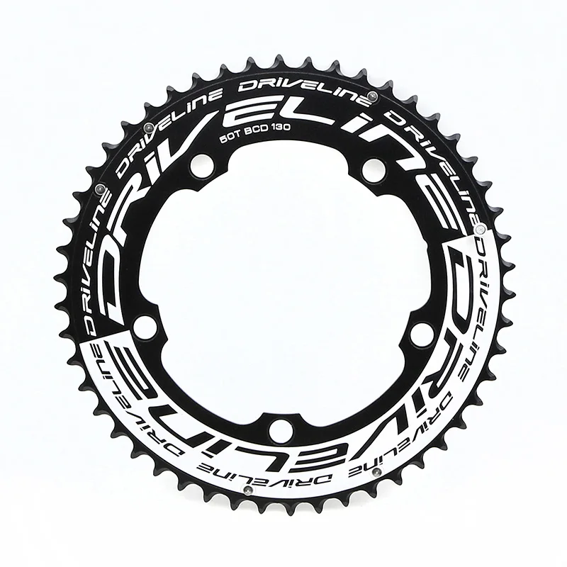 50T black silver Трансмиссии CNC 50/53/54/55/56/58T дорожный велосипед TT передняя Звездочка 9/10/11 с 130BCD - Цвет: 50T black silver