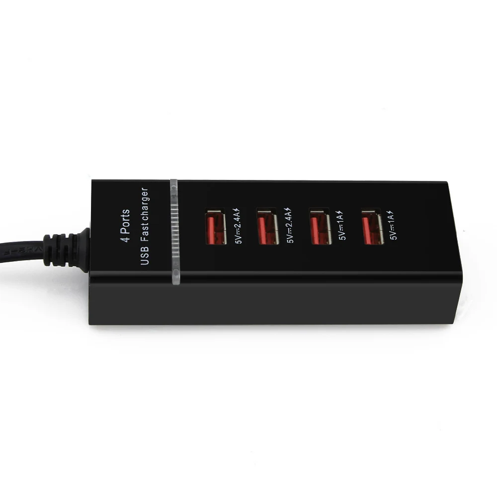 Портативное зарядное устройство с 4 портами usb-хаб, настольное настенное зарядное устройство, адаптер питания переменного тока, штепсельная вилка Европейского/австралийского стандарта, розетка с удлинителем для зарядки