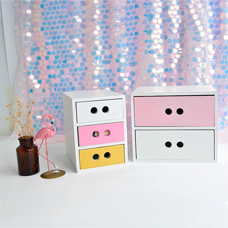 

Nordic Storage Rack Women Makeup Desk Jewelry Container Sundries Collecting Drawer Home Decoration Boxs Household Decor Crafts
