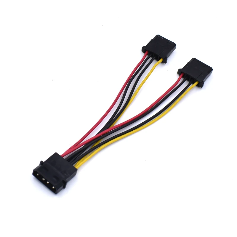 10 шт./лот компьютерный кабель Molex 4 Pin к 2 4Pin источник питания Y Splitter 18AWG|4 pin power supply|molex