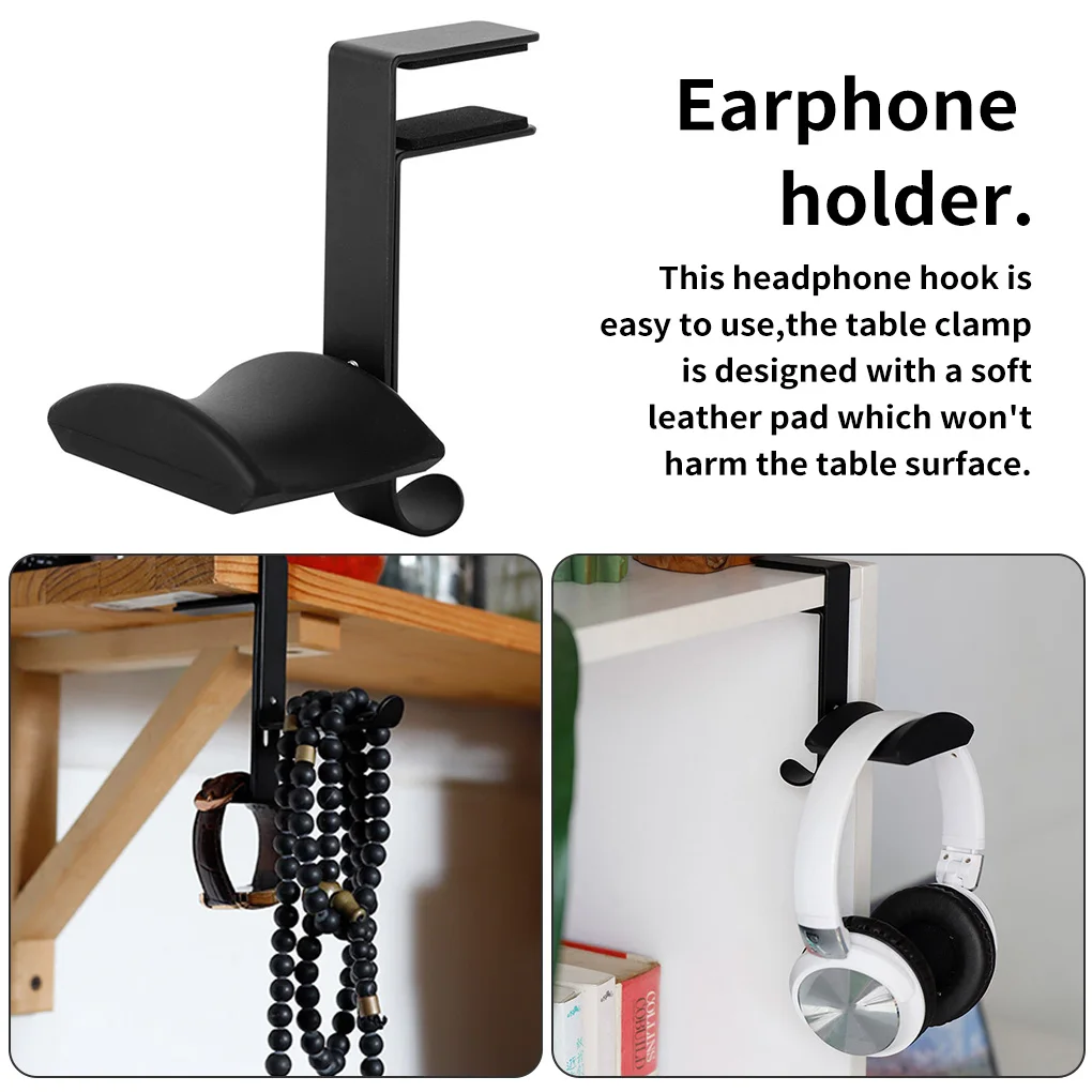 2021 New Desk Mount Universal Office Hanger Gaming Headphone Stand Bracket Display Rack Headset Holder Space Saving Table Clamp |