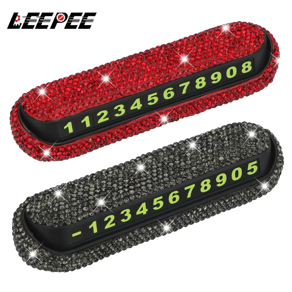 LEEPEE Автомобильная Временная парковочная карта алмазная кристаллическая