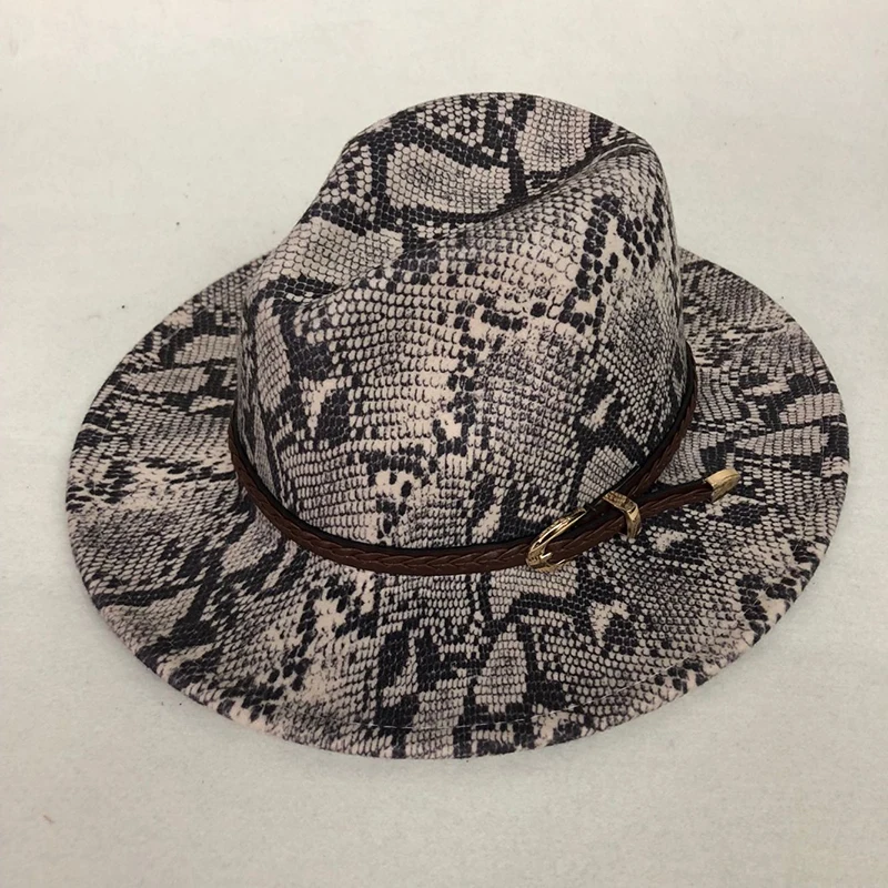 Повседневная Шапка Из Искусственной Змеиной Кожи на зиму и осень женские мужские