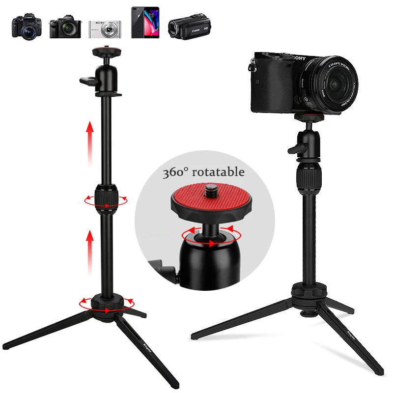 Алюминиевый раздвижной портативный Настольный DSLR SLR смартфон GoPro камера Vlog