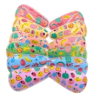 24pcslot 5 5cm print fruit pu padded applique snap clip cover for bb hair clip accessories