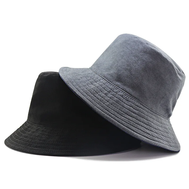 

Male Suede Fishing Hat Lady Wide Brim Panama Hats Men Four Seasons Plus Size Bucket Hat 56-60cm 60-63cm