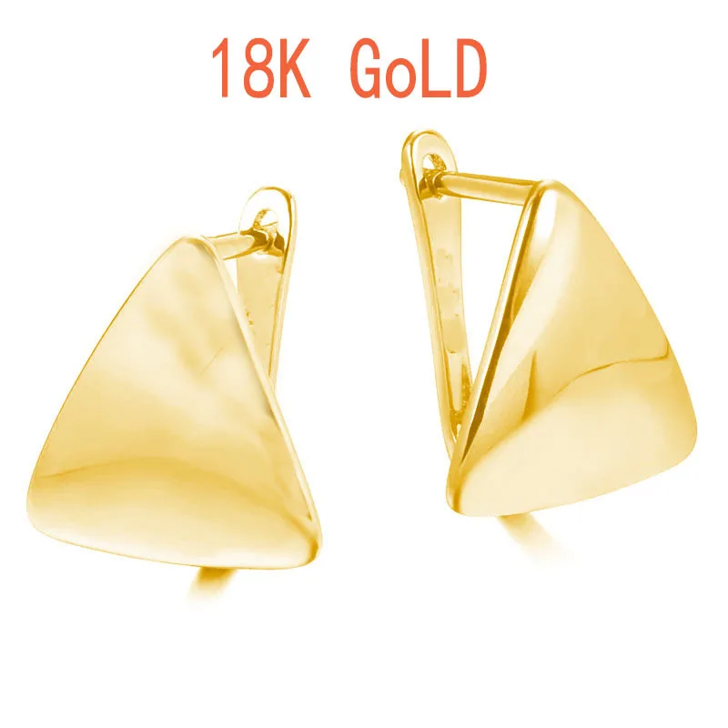 

Hot Fashion Glossy Dangle Earrings Gold Simple Triangle Earrings For Women High Quality Daily Fine Jewelry