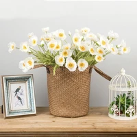 5pcs artificial flower bouquets white color artificial corn poppy flowers bouquetspapaver rhoeascoquelicot bunches