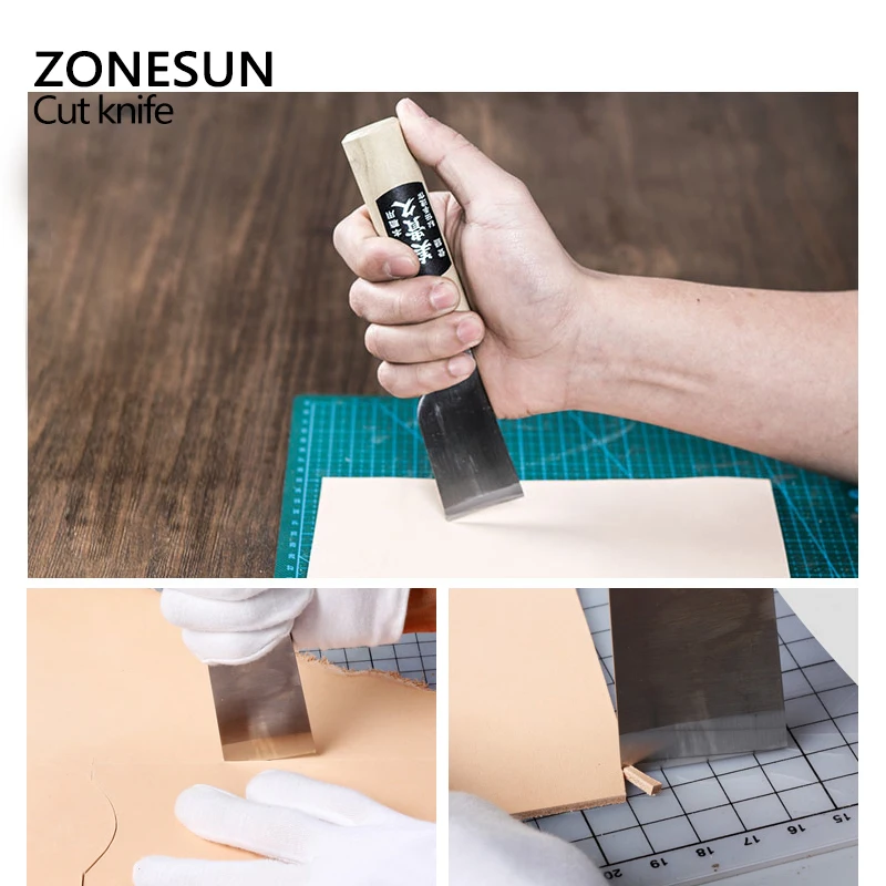ZONEUN One 1 шт. Сделай Сам нож для резки кожи из нержавеющей стали инструмент ремесла