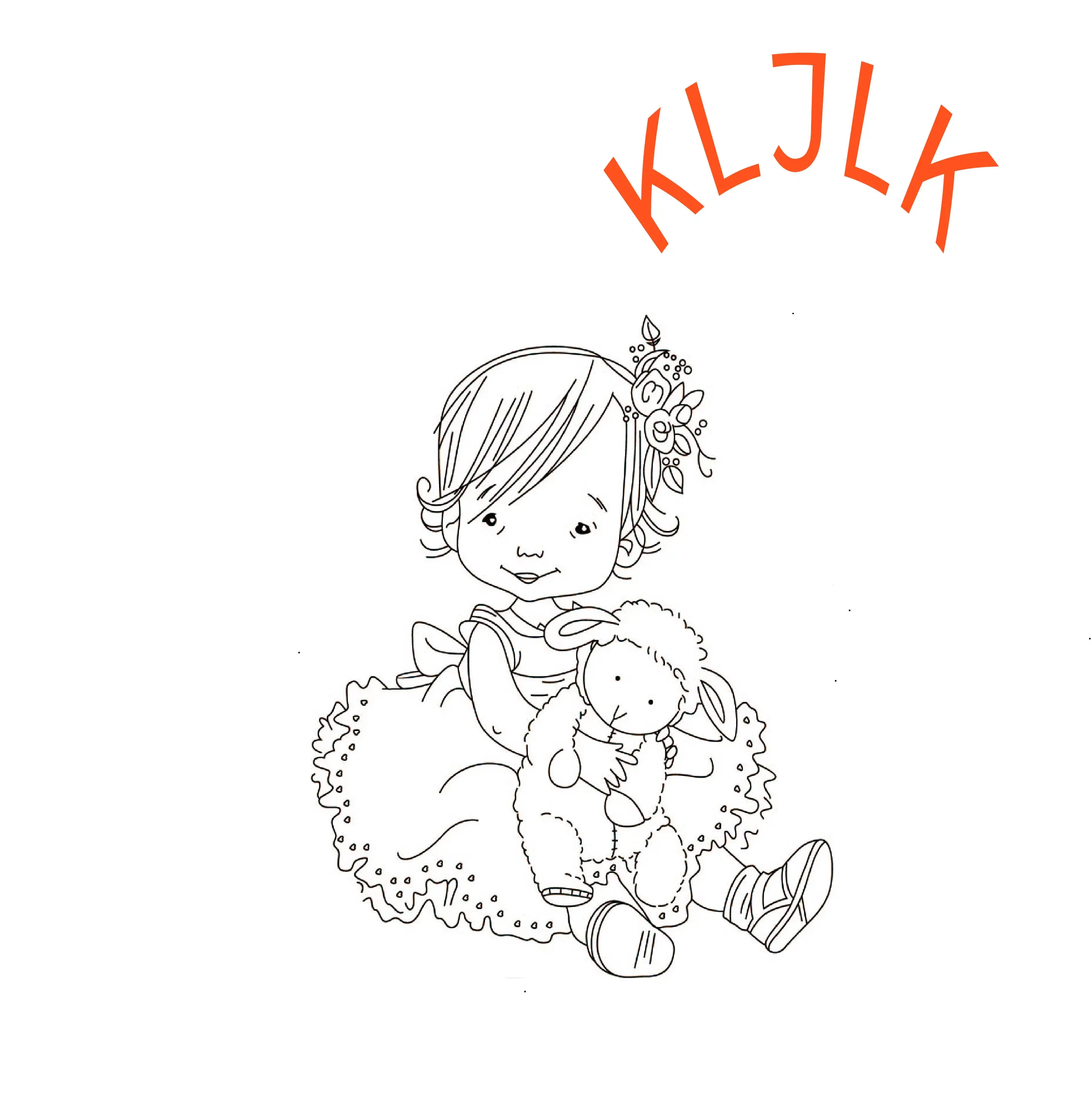 2020 Новая Девочка обнимает ягненка прозрачный силиконовый штамп/печать для DIY