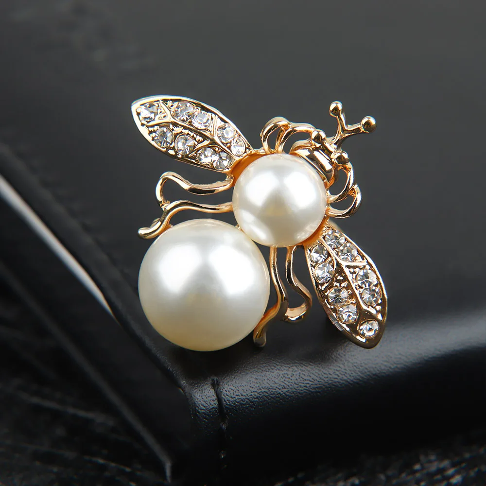 1 шт. женская брошь в виде пчелы с искусственным жемчугом | Украшения и аксессуары