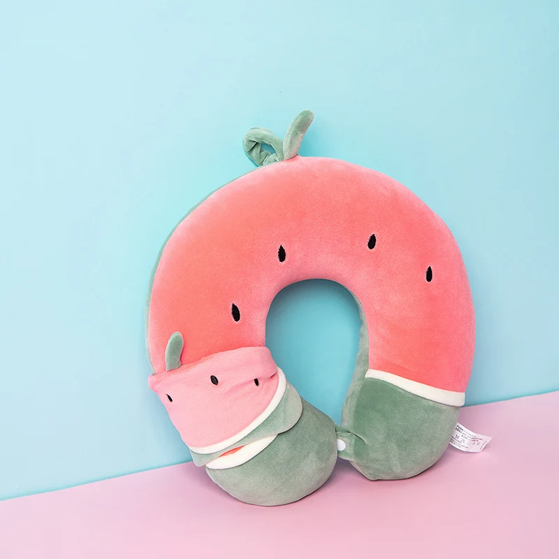 Фрукт арбуз ананас путешествия u образная подушка для шеи маска глаз комплект сна