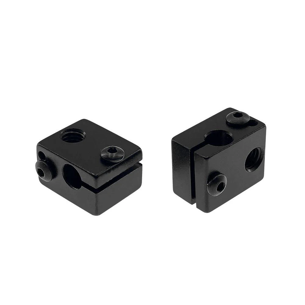Черный Алюминиевый V6 тепловой блок для V5 V6 J-head экструдер HotEnd 3D принтеры части нагревателя Горячий Конец нагревательные аксессуары 20*16*12 мм часть 1 - Цвет: Черный